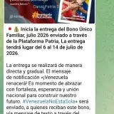 Arrancó el Bono Único Familiar de julio en la Patria