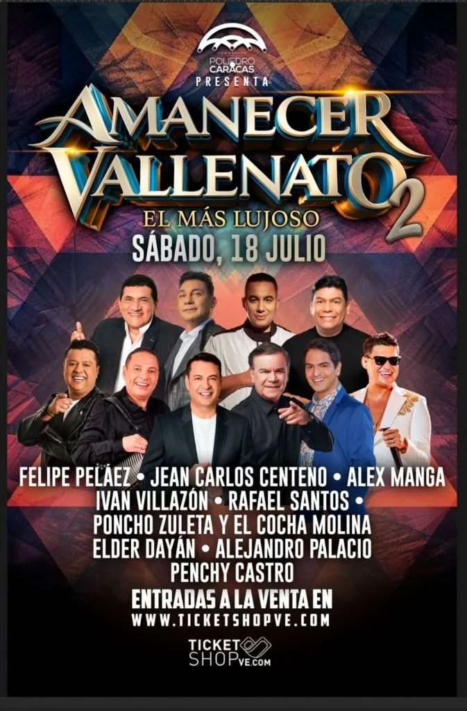 Suspenden en Caracas el concierto vallenato pautado para el 18 de julio