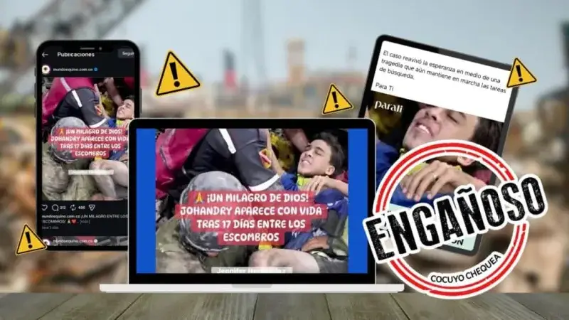 Rescate de Johandry fue real, pero no tras 17 días