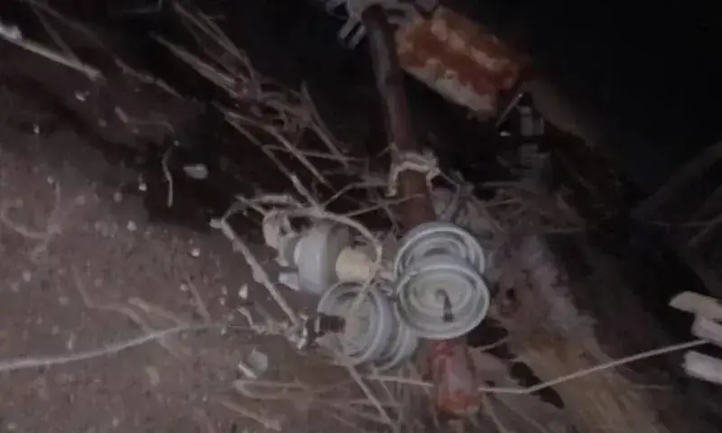 Caída de poste deja sin electricidad parte del centro de Los Filúos