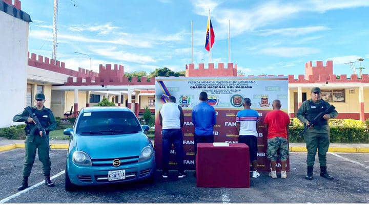 GNB detiene a 4 sujetos con 429 gramos de oro