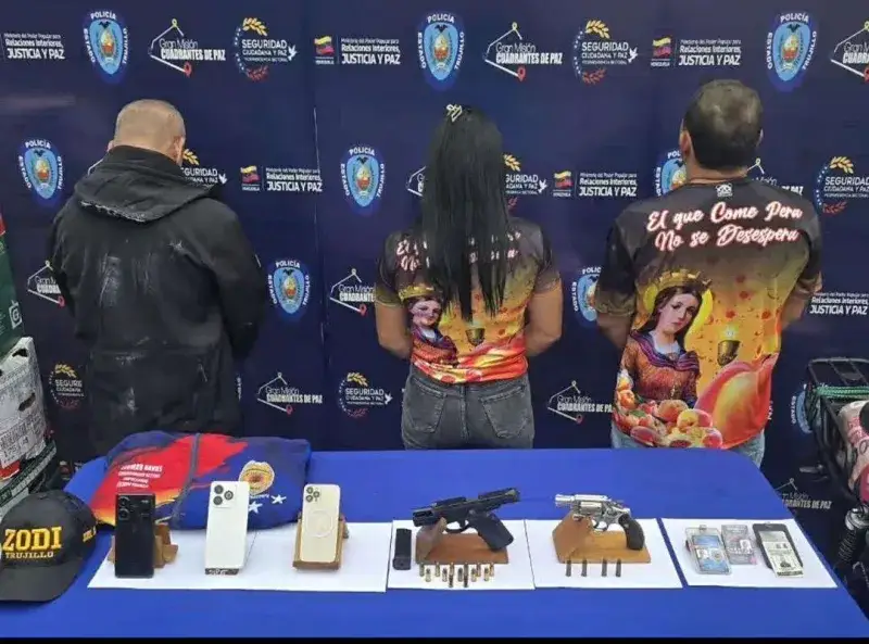 Tres detenidos en Trujillo usaron militar para extorsionar
