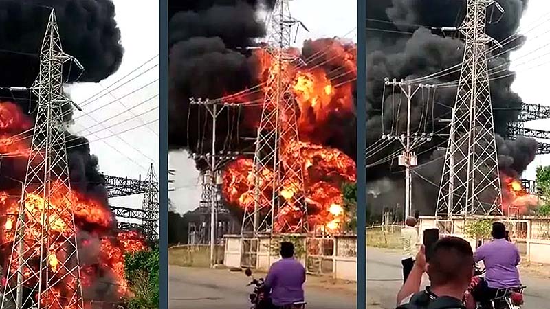 Incendio en subestación del Km 48 deja sin electricidad a cuatro municipios