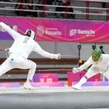 Grabiel Lugo y Katherine Paredes ganan oro en esgrima suramericana