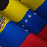 a close up of the flag of the state of venezuela