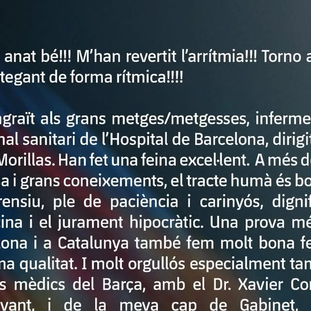 Publicación de Instagram de Joan Laporta