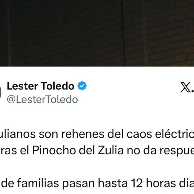 Publicación de Instagram de Lester Toledo