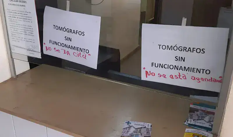Denuncian que 84 % de servicios de tomografía en hospitales está cerrado