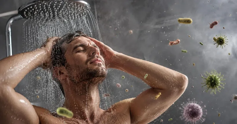 La ducha libera microbios y biopelículas acumuladas en cabezales y tuberías