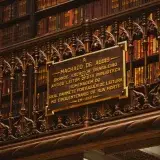 Close-up of a plaque honoring Machado de Assis at the Real Gabinete Portugues De Leitura in Rio de Janeiro.