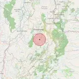Mapa del epicentro — al suroeste de San Cristóbal