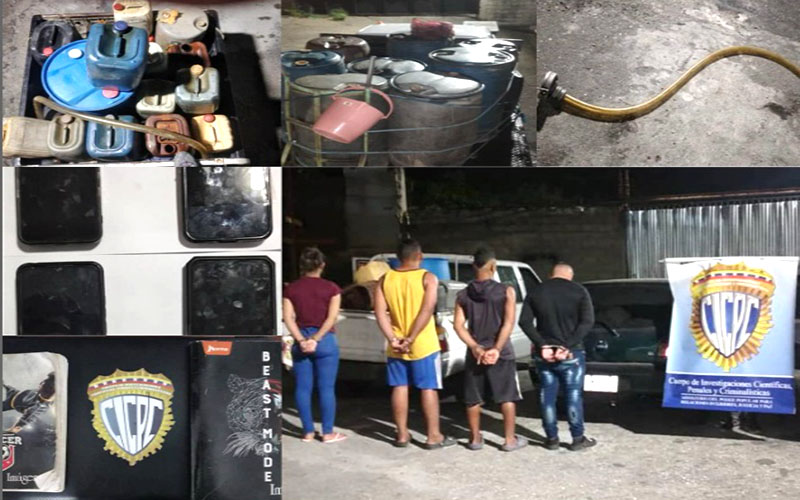 Detenidos cuatro “bachaqueros” de gasolina en el municipio Baralt