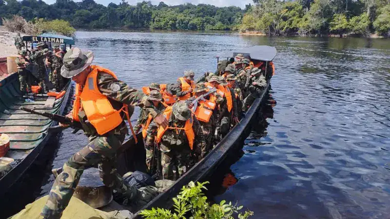 FANB inutilizó campamento para minería ilegal en Parque Caura