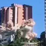 Demuelen de forma controlada otra torre dañada en La Guaira