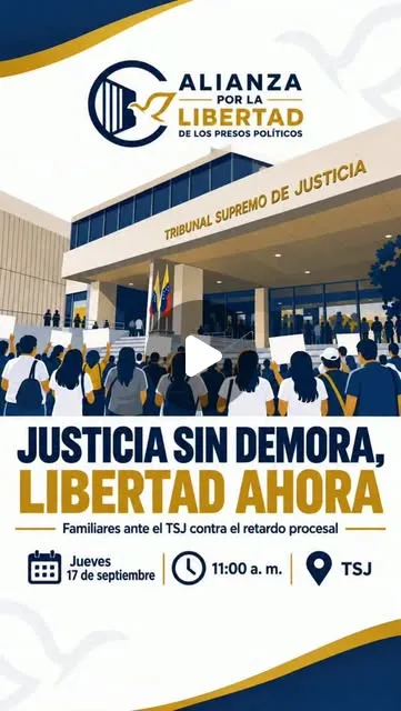 Publicación de Instagram de Alianza por la Libertad de los Presos Políticos