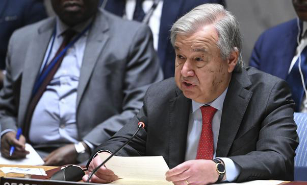 Guterres denuncia ante Lavrov ilegalidad de invasión de Ucrania