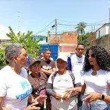 Emily Riera y Lesbia Castillo supervisan obras en Barrio Unión
