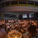 Estudiantes de LUZ hicieron vigilia en Maracaibo por las víctimas del doble sismo