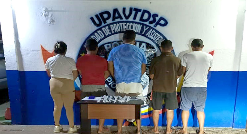 Polisur arresta cinco sujetos dedicados al Microtráfico de Drogas