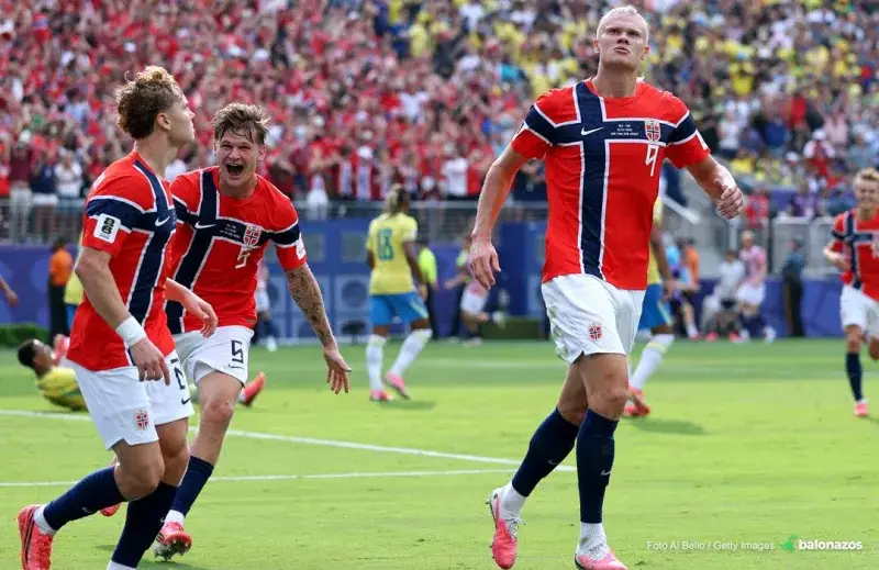 Haaland derriba a Brasil y Noruega avanza en el Mundial