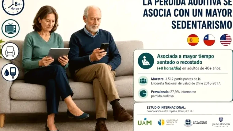 La pérdida auditiva se vincula con más sedentarismo en adultos