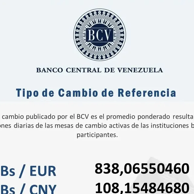 Publicación de Instagram de Banco Central de Venezuela