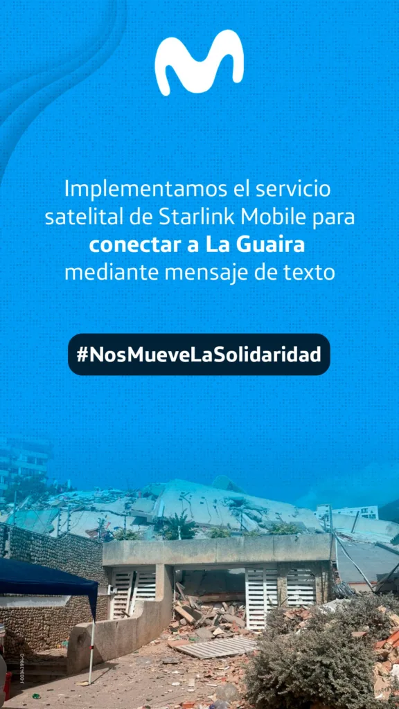 Movistar activa mensajería satelital en La Guaira tras los sismos del 24 de junio