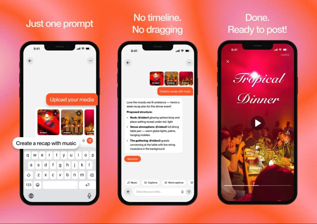 Reelful usa IA para crear videos desde el carrete del iPhone