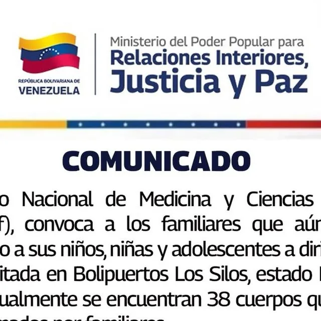 Publicación de Instagram de Ministerio Relaciones Interiores, Justicia y Paz