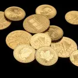 High-quality close-up of various gold coins showcasing intricate designs on a black background.