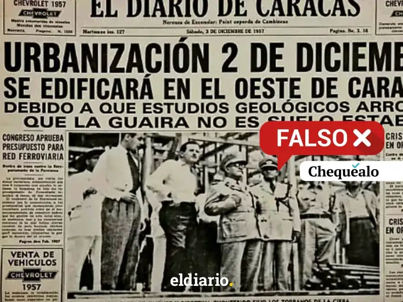 Falsedad: El Diario de Caracas no alertó sobre la Guaira en 1957