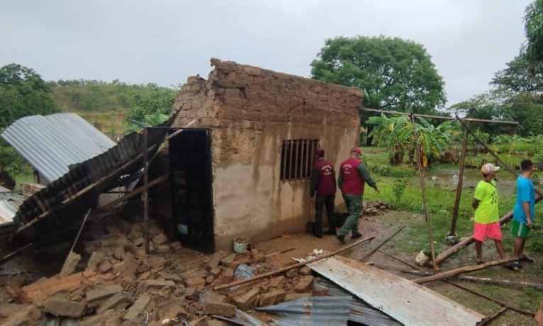 Fuertes lluvias dejan daños y pérdidas de enseres en Cojedes