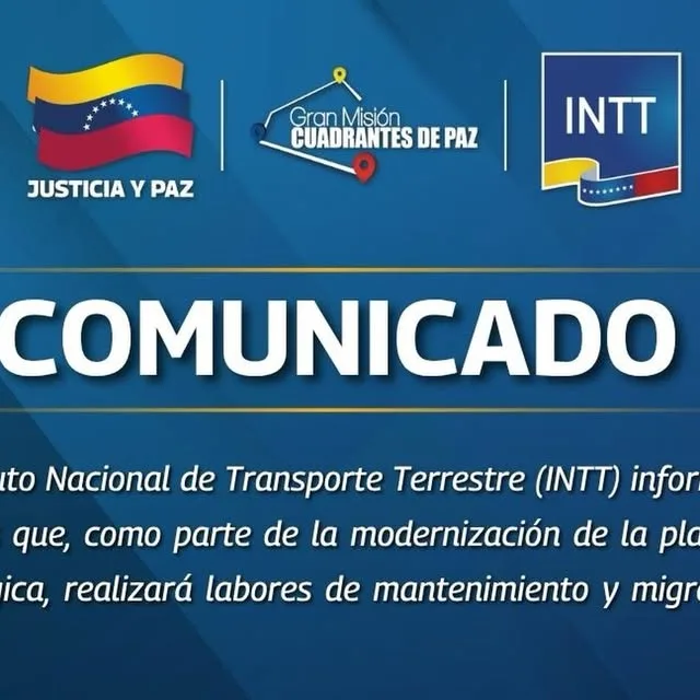 Publicación de Instagram de INTT Oficial 🇻🇪