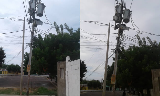 Denuncian deterioro de postes eléctricos en San Jacinto y Mara Norte