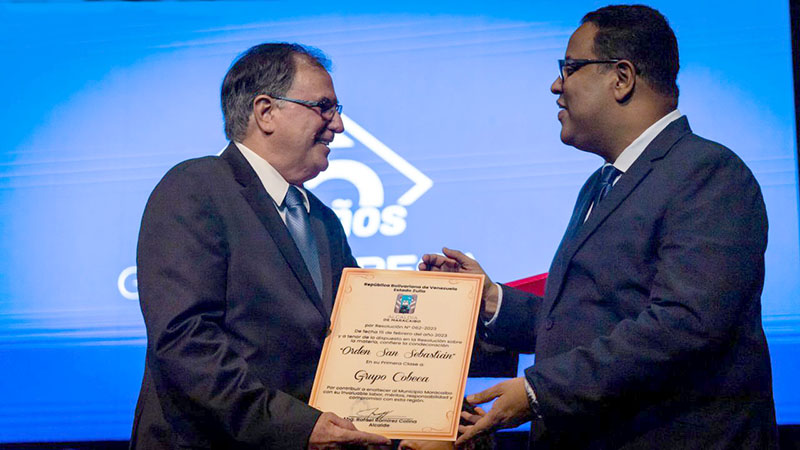 Alcaldía de Maracaibo entregó la Orden San Sebastián al Grupo Cobeca en su 115 aniversario