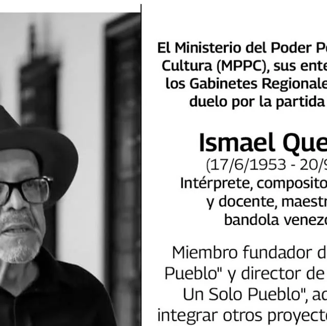 Publicación de Instagram de Ministerio del Poder Popular para la Cultura