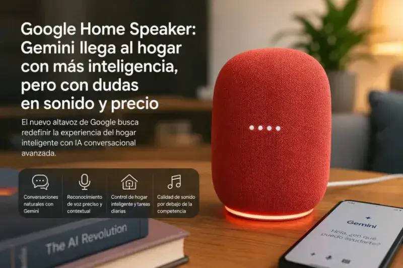 Google presenta un altavoz para Gemini, pero el audio queda por detrás