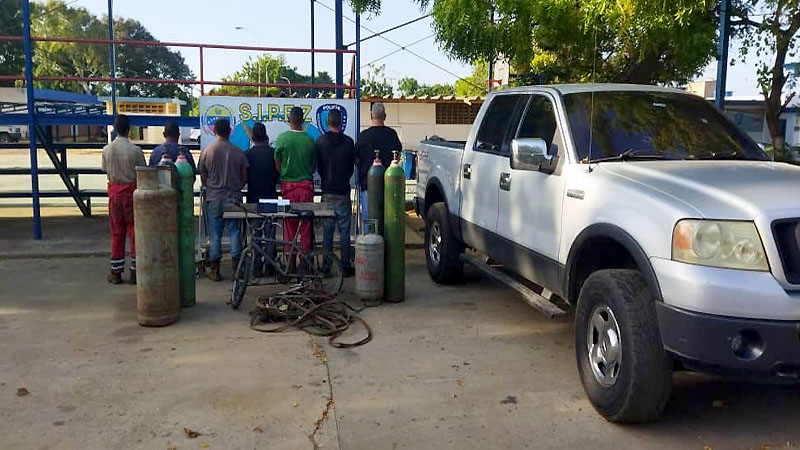 Sipez-Cpbez arrestó a siete hombres que robaban tuberías de Pdvsa