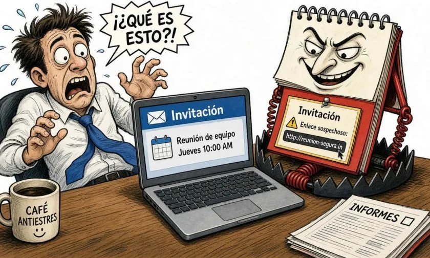 Ciberdelincuentes usan falsas invitaciones de calendario para colar