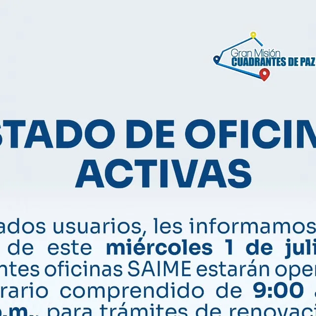 Publicación de Instagram de Red Social Saime