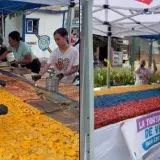 Voluntarios en Sucre hornean torta de 8 metros para niños