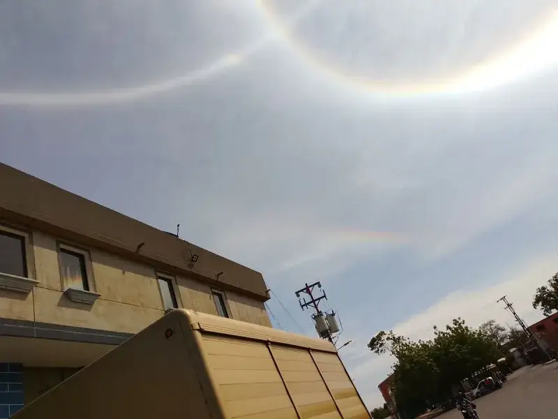 Halo solar de 22 grados sorprende al estado Lara