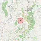 Mapa del epicentro — al suroeste de San Cristóbal