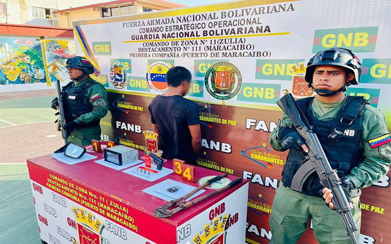 GNB Zulia frustró robo y detuvo al presunto delincuente