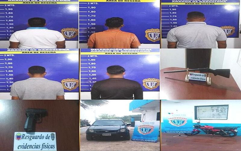 Detenidos por robo cuatro cicpc activos