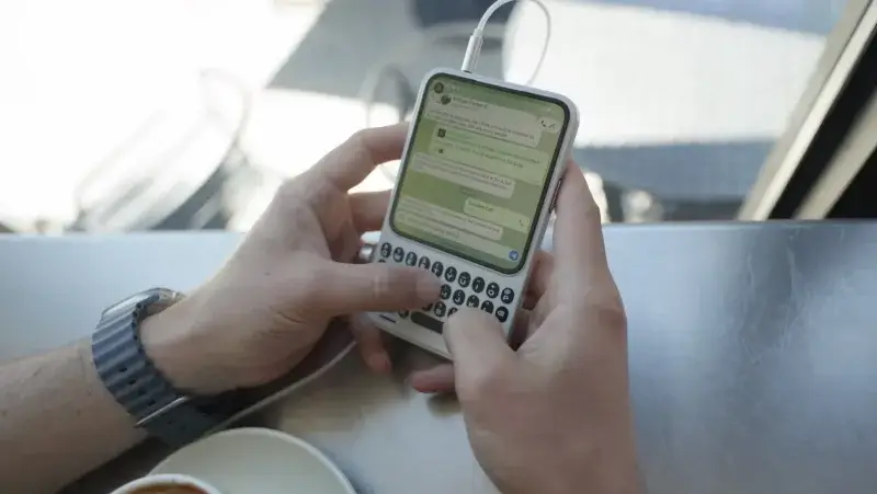 Clicks muestra en video su teléfono con aire de BlackBerry y teclado físico