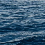 Calm ocean waves gently ripple across the water surface, capturing a moment of tranquility.