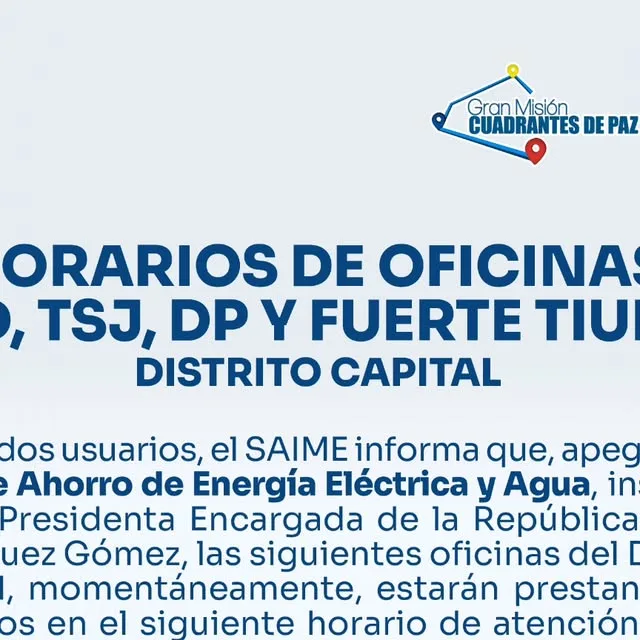 Publicación de Instagram de Red Social Saime