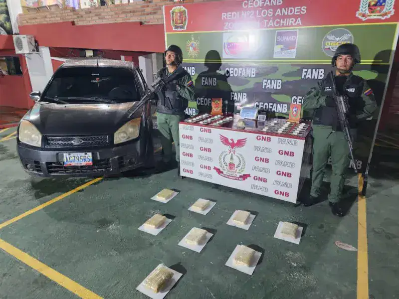 FANB incauta sustancias ilícitas en tanque de combustible