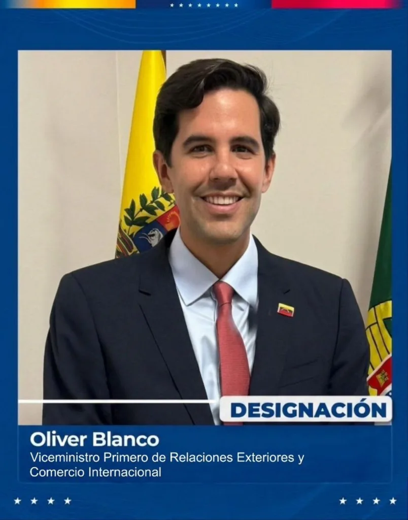 Oliver Blanco asume nuevo cargo en la Cancillería venezolana